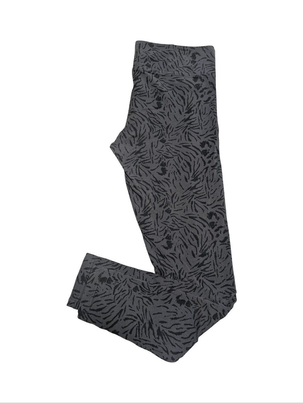 Talula Animal Print Grey/Black Leggings Mid-rise 7/8 Length Size Medium